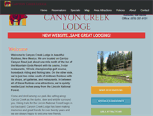 Tablet Screenshot of canyoncreeklodge.net